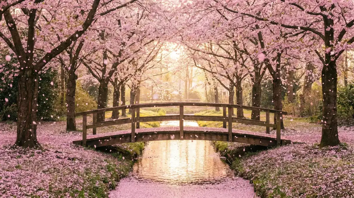 樱花桥畔 - 三客优电影网 唯美风景